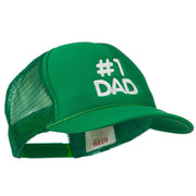 Number 1 DAD Embroidered Youth Foam Mesh Cap