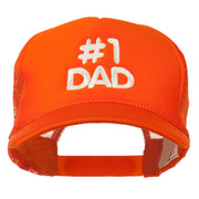 Number 1 DAD Embroidered Youth Foam Mesh Cap