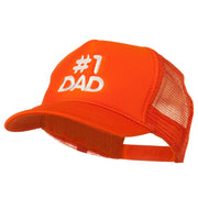 Number 1 DAD Embroidered Youth Foam Mesh Cap