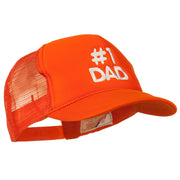 Number 1 DAD Embroidered Youth Foam Mesh Cap