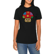 Happy Toad Mushroom Graphic Design Deluxe Jersey T-Shirt