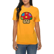 Happy Toad Mushroom Graphic Design Deluxe Jersey T-Shirt