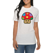 Happy Toad Mushroom Graphic Design Deluxe Jersey T-Shirt