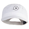 Text Bubble Embroidered Garment Washed Adjustable Army Cap - White OSFM