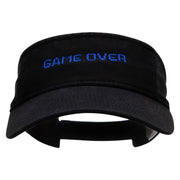 Game Over Embroidered Pro Style Cotton Twill Washed Visor