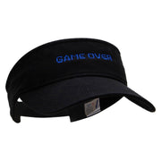 Game Over Embroidered Pro Style Cotton Twill Washed Visor