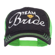 Team Bride Embroidered Neon Trucker Cap