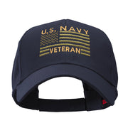 US Navy Veteran Embroidered Low Profile Cotton Twill Cap