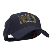 US Navy Veteran Embroidered Low Profile Cotton Twill Cap