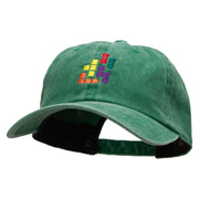 Retro Blocks Embroidered Unstructured Cotton Cap