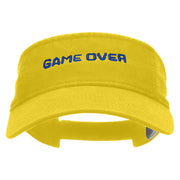 Game Over Embroidered Pro Style Cotton Twill Washed Visor