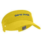 Game Over Embroidered Pro Style Cotton Twill Washed Visor