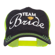 Team Bride Embroidered Neon Trucker Cap