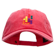 Retro Blocks Embroidered Unstructured Cotton Cap