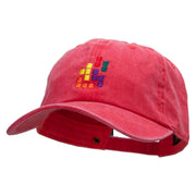 Retro Blocks Embroidered Unstructured Cotton Cap