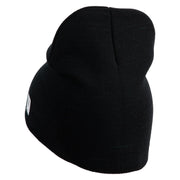 Veteran US Marine Corps Symbol Embroidered 8 Inch Short Beanie Made in USA - Black OSFM