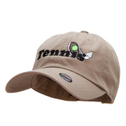 Tennis Rack and Ball Embroidered Unstructured Cotton Twill Washed Cap