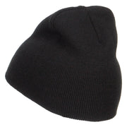 Number 1 Dad Outline Embroidered Short Beanie