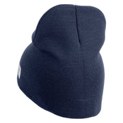 Veteran US Marine Corps Symbol Embroidered 8 Inch Short Beanie Made in USA - Navy OSFM