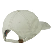 New Hampshire State Map Embroidered Washed Cotton Cap