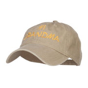 Number One Grandma Embroidered Washed Cap