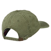 New Hampshire State Map Embroidered Washed Cotton Cap