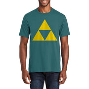 Triforce Zelda Graphic Men's Premium  Crew Neck Tee Shirt