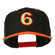 Arial Number 6 Embroidered Classic Two Tone Cap