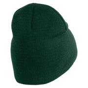 Love Donuts Embroidered 8 Inch Knitted Short Beanie - Dk-Green OSFM