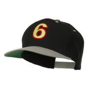 Arial Number 6 Embroidered Classic Two Tone Cap