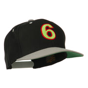 Arial Number 6 Embroidered Classic Two Tone Cap