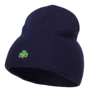 Mini Shamrock Embroidered Short Beanie