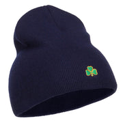 Mini Shamrock Embroidered Short Beanie