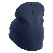 Retired US Marine Corps Symbol Embroidered 8 Inch Short Beanie Made in USA - Navy OSFM
