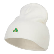 Mini Shamrock Embroidered Short Beanie