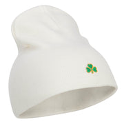 Mini Shamrock Embroidered Short Beanie