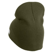 Retired US Marine Corps Symbol Embroidered 8 Inch Short Beanie Made in USA - Olive OSFM