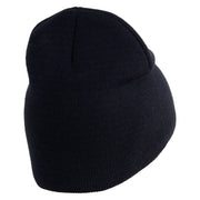 Love Donuts Embroidered 8 Inch Knitted Short Beanie - Navy OSFM