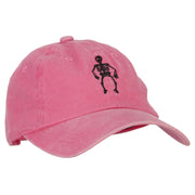 Halloween Body Skeleton Embroidered Unstructured Cotton Cap