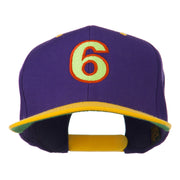 Arial Number 6 Embroidered Classic Two Tone Cap