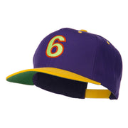 Arial Number 6 Embroidered Classic Two Tone Cap