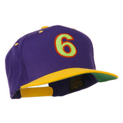 Arial Number 6 Embroidered Classic Two Tone Cap