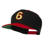 Arial Number 6 Embroidered Classic Two Tone Cap