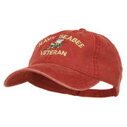 US Navy Seabee Veteran Military Embroidered Washed Cap