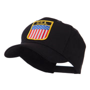 North and South America Flag Shield Patch Cap