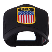 North and South America Flag Shield Patch Cap