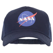 NASA Insignia Logo Heat Transfer Solid Cotton Twill 5 Panel Mesh Cap