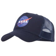 NASA Insignia Logo Heat Transfer Solid Cotton Twill 5 Panel Mesh Cap