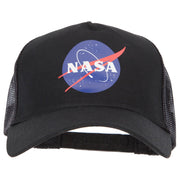 NASA Insignia Logo Heat Transfer Solid Cotton Twill 5 Panel Mesh Cap