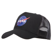 NASA Insignia Logo Heat Transfer Solid Cotton Twill 5 Panel Mesh Cap